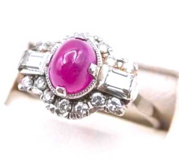 宝石買取　スタールビーダイヤモンドリング　プラチナ