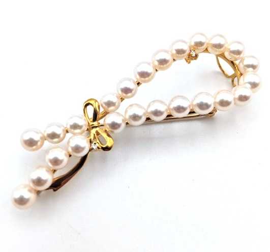 宝石買取　K18パールブローチ