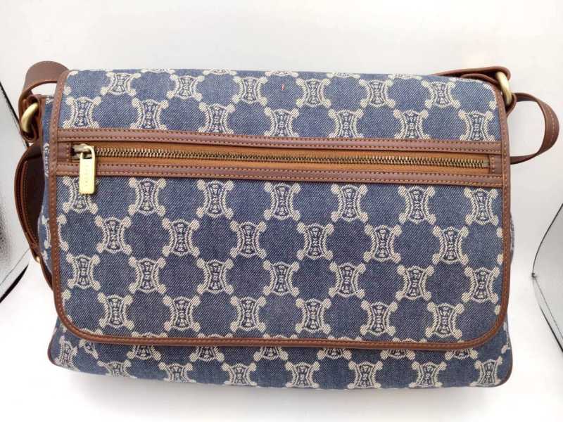 セリーヌ買取 マカダム メッセンジャーバッグ デニム