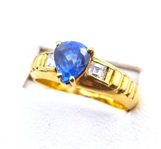 宝石買取　サファイアダイヤモンドリング　K18