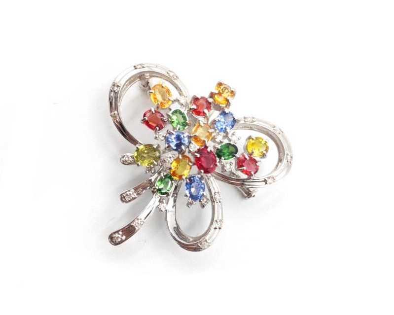 ジュエリー買取 マルチストーン ブローチ