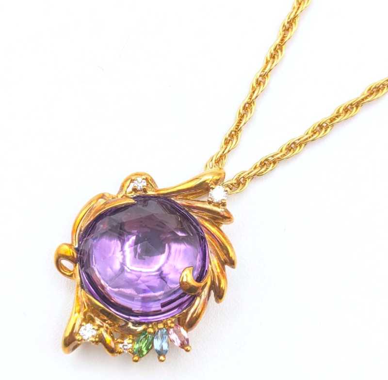 宝石買取　K18アメジストネックレス