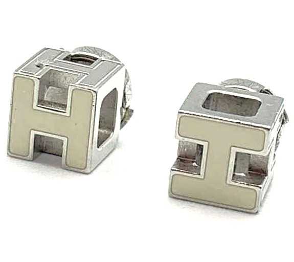 エルメス買取　Hキューブピアス　メタル