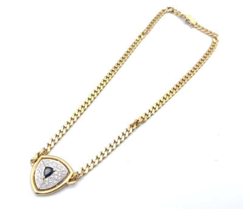 K18ネックレス　買取　サファイア