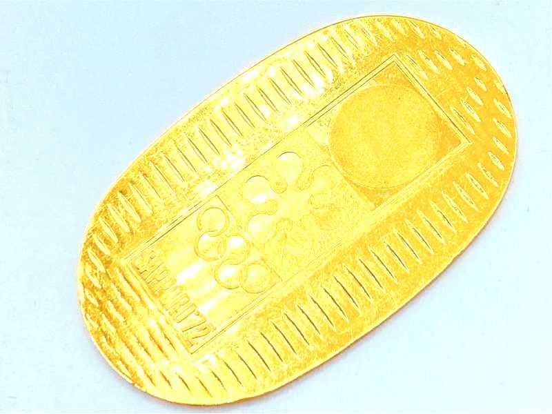 金買取 K22 1972年 札幌オリンピック記念 小判型メダル 43.6g