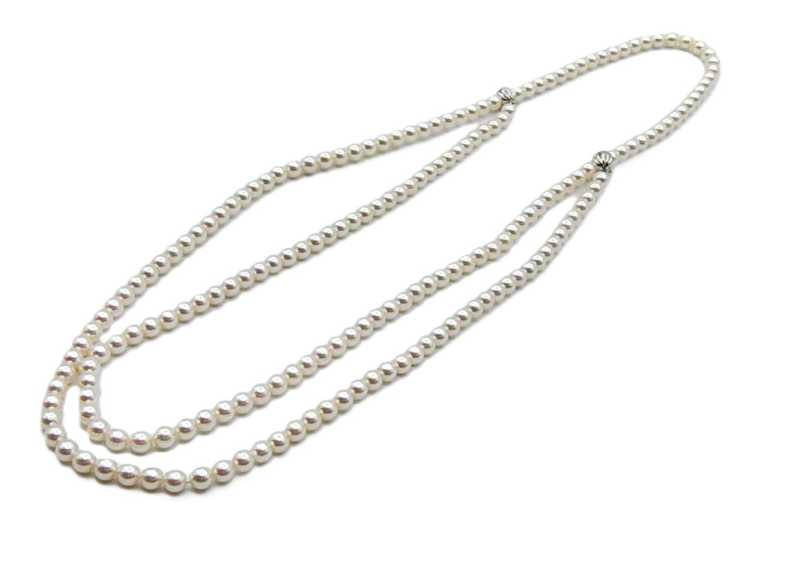 ミキモト買取 K14WG ロングパール ネックレス