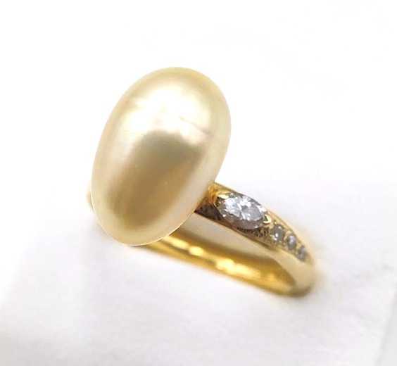 宝石買取　パールダイヤモンドリング　K18