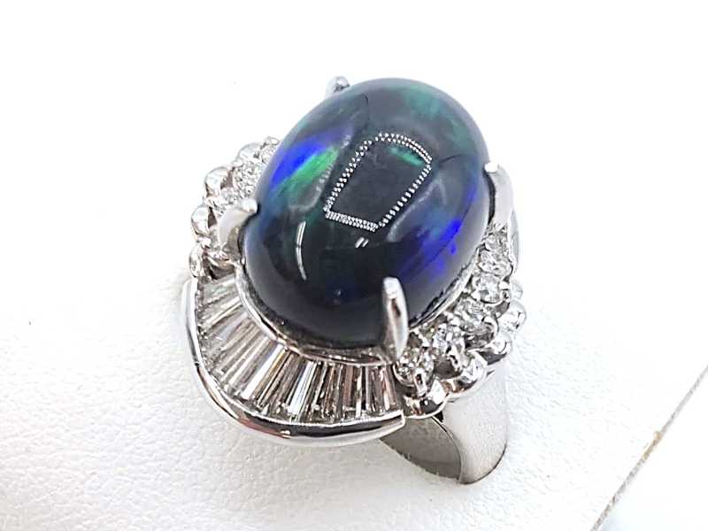 宝石買取 ブラックオパール指輪