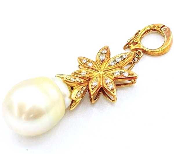 宝石買取　パールダイヤモンドペンダントトップ　K18