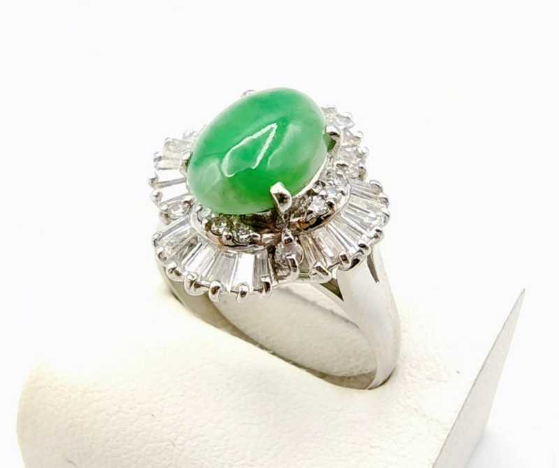 PT900リング　買取　翡翠