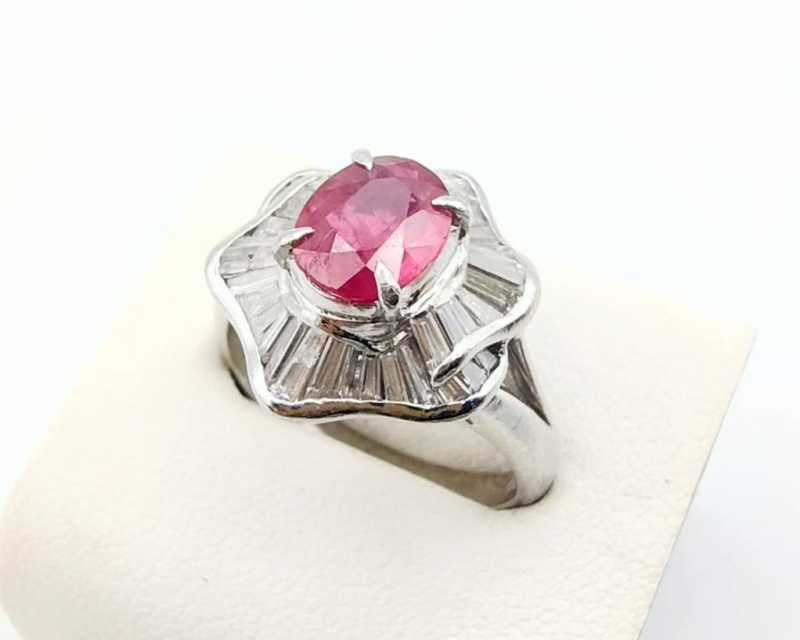 PT900リング　買取　ルビー