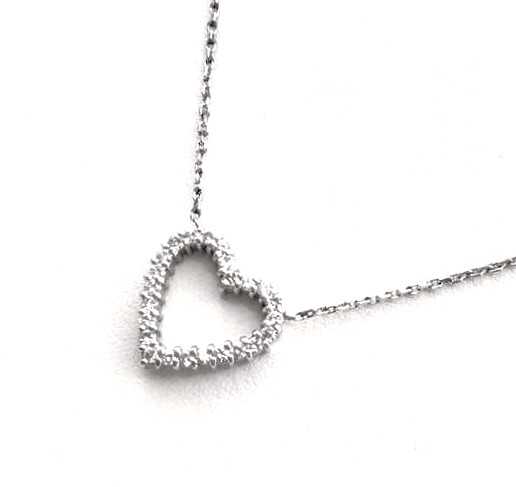 宝石買取　ハートモチーフダイヤモンドネックレス　プラチナ