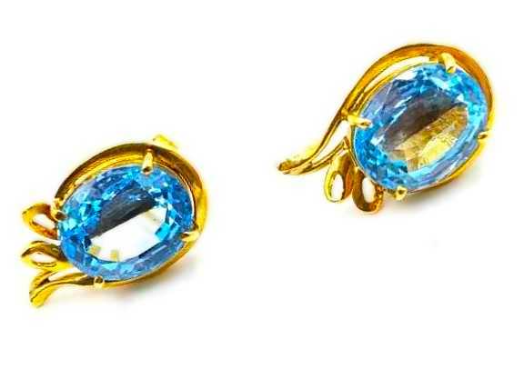 宝石買取 K18 ブルートパーズ ピアス