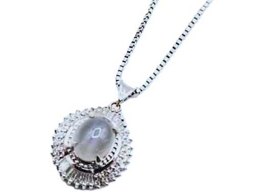 宝石買取 Pt900 キャッツアイ ダイヤモンド ネックレス