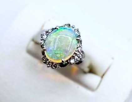 宝石買取 Pt900 オパール ダイヤモンド リング