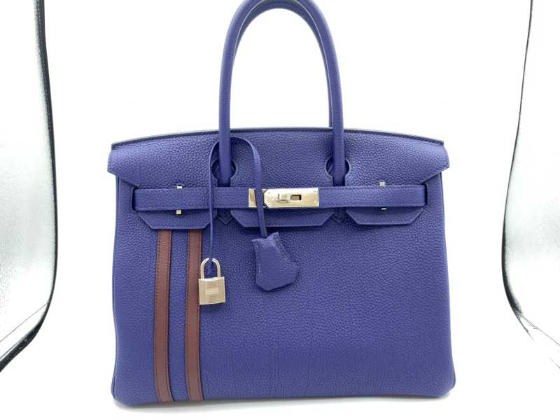 エルメス買取 バーキン 30 オフィサー トゴ ブルーアンクル C刻