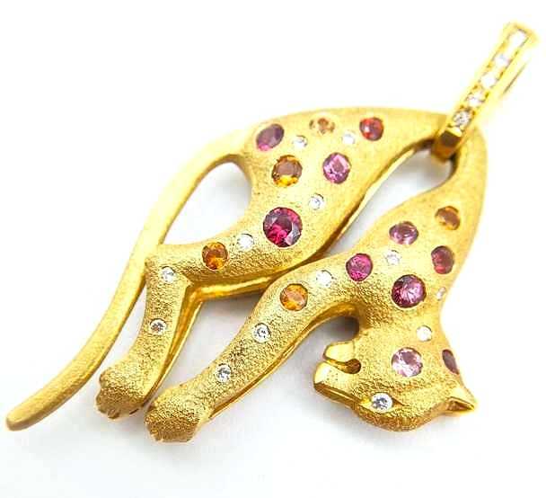 宝石買取　パンサーモチーフペンダントトップ　750