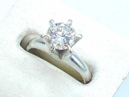 ダイヤモンド買取 プラチナ台 1.13ct ラウンドブリリアントカット ダイヤモンド 立て爪 リング