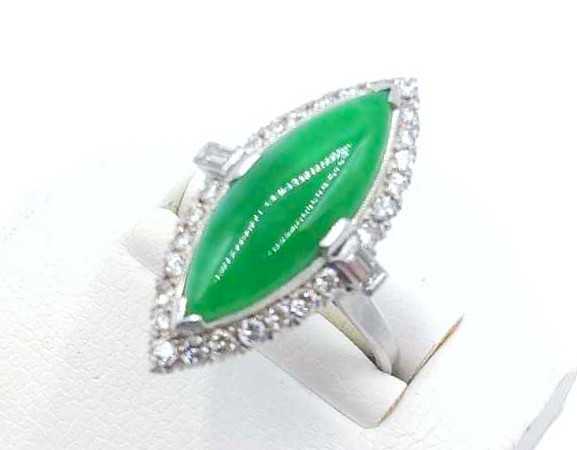 宝石買取 Pt 翡翠 ダイヤモンド リング