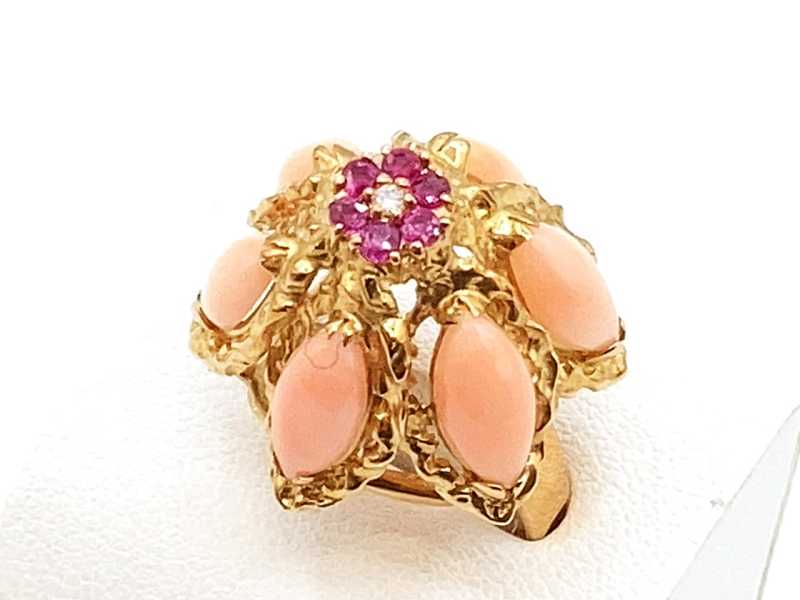 宝石買取 ルビー珊瑚リング