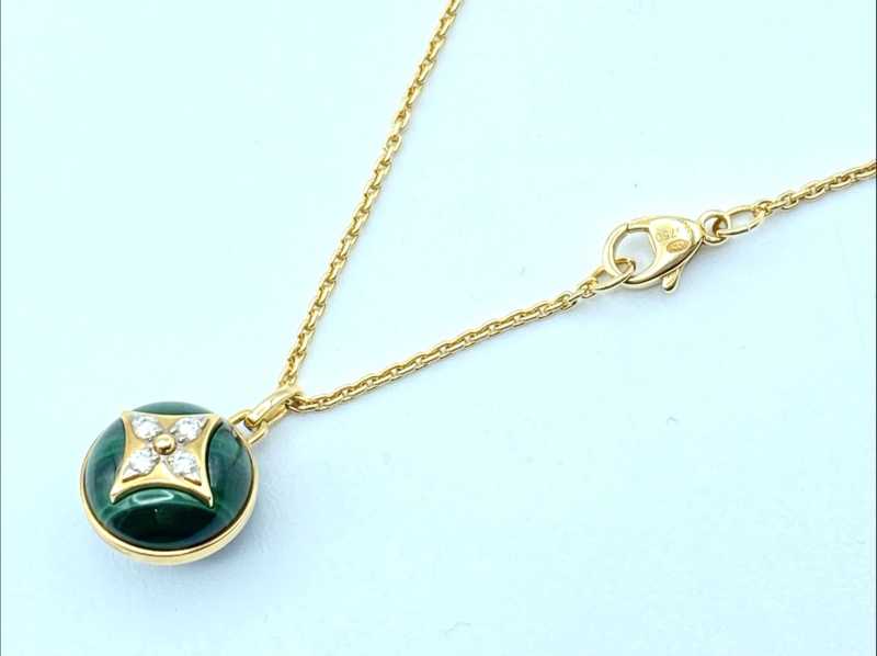 ルイヴィトン 750YG パンダンティフ PM ブロッサム マラカイト