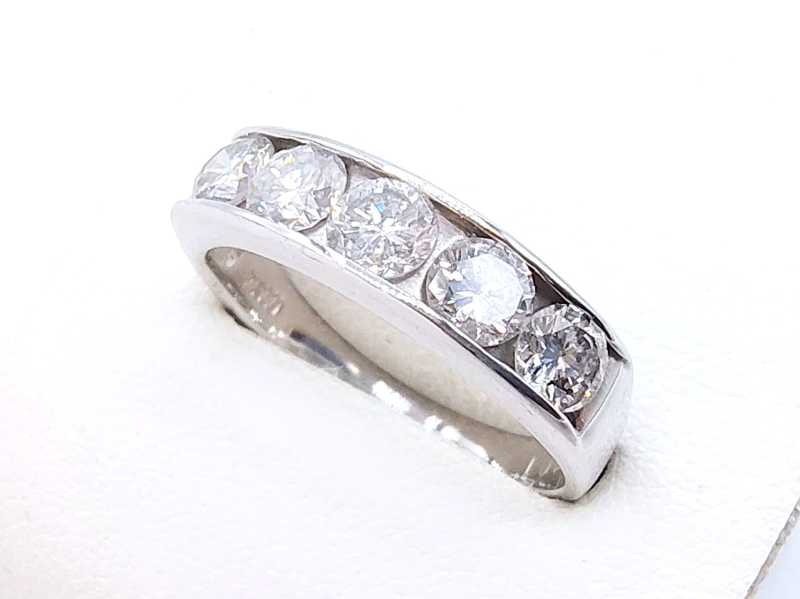 ダイヤモンド買取 一文字プラチナリング