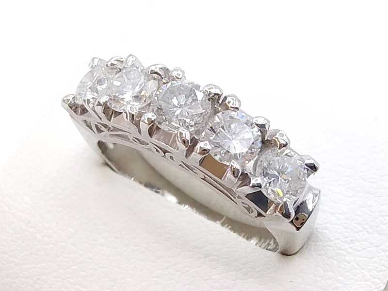 ダイヤモンド買取 一文字プラチナリング