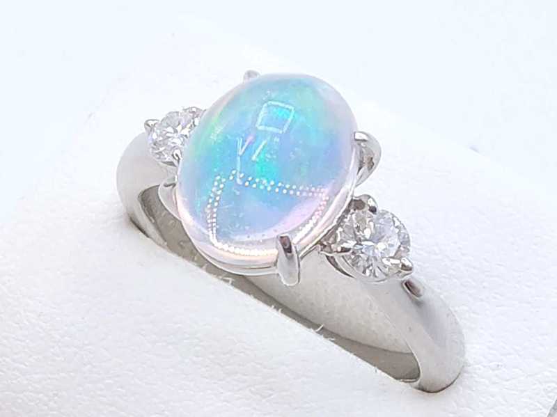 宝石買取 ウォーターオパールプラチナリング