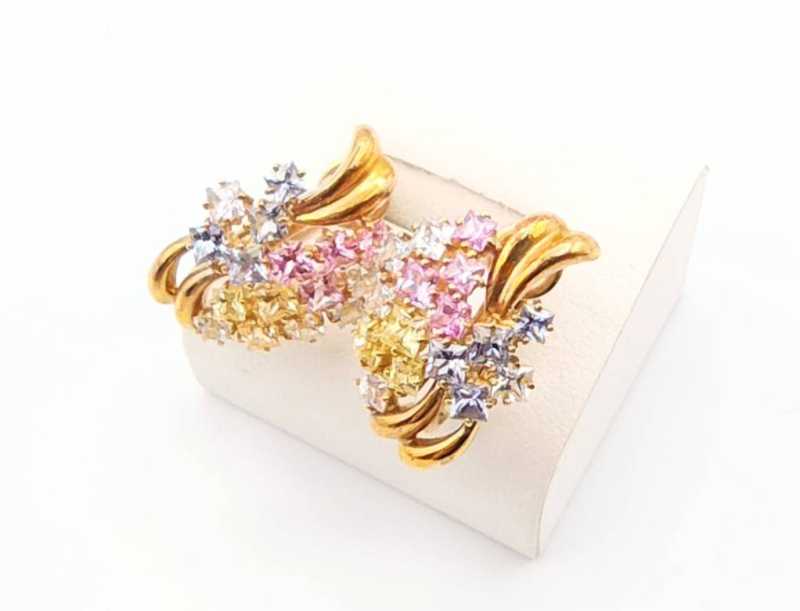 K18イヤリング　買取　サファイア