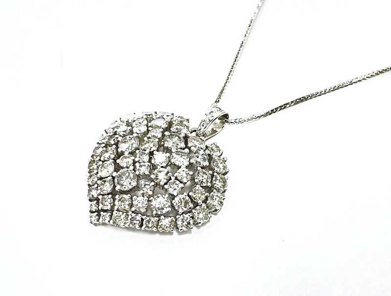 ダイヤモンド買取 パヴェホワイトゴールドネックレス