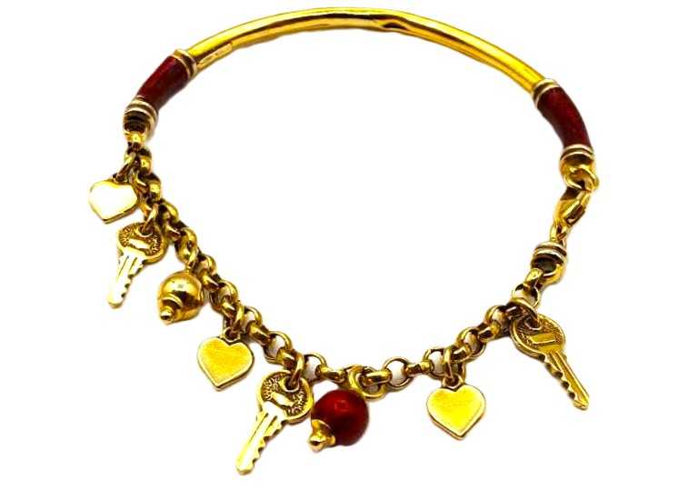 金買取 750YG チャーム ブレスレット