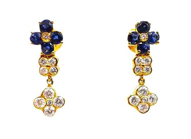 宝石買取 K18 サファイア ダイヤモンド ピアス