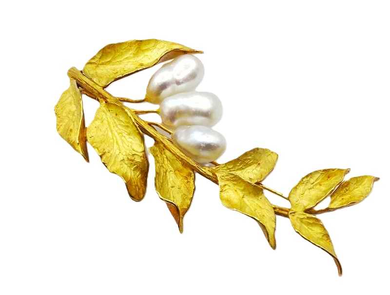 宝石買取 K18 バロックパール ブローチ