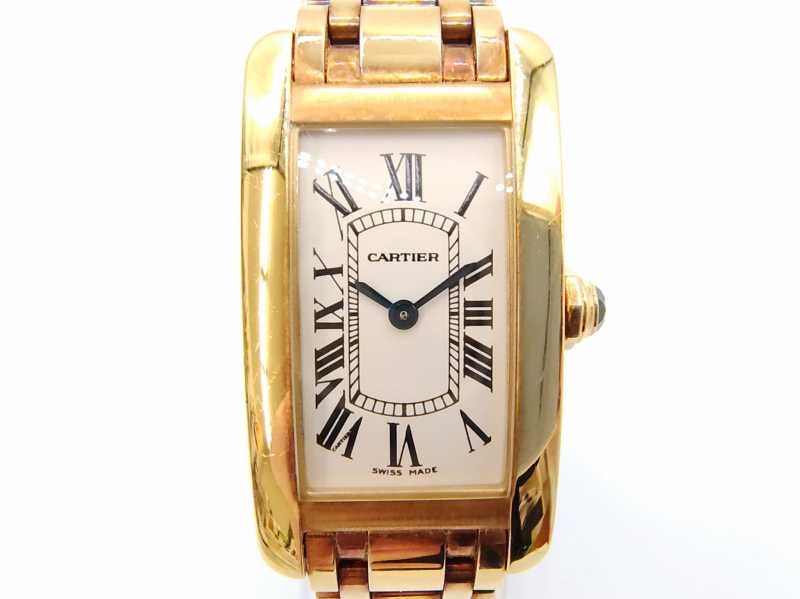 カルティエ買取 750YG タンクアメリカン SM W26015K2