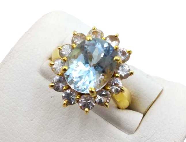 宝石買取 K18 ブルートパーズ リング