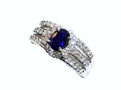 宝石買取 Pt900 サファイア ダイヤモンド リング