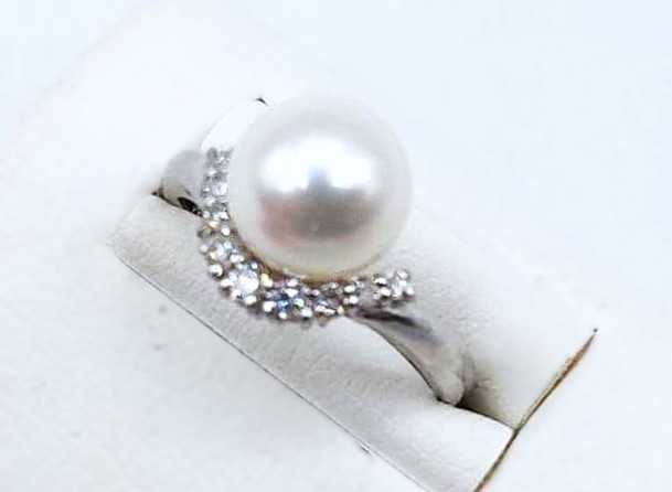 宝石買取 Pt900 パール ダイヤモンド リング