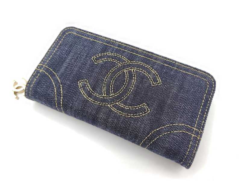 シャネル買取 長財布 デニム
