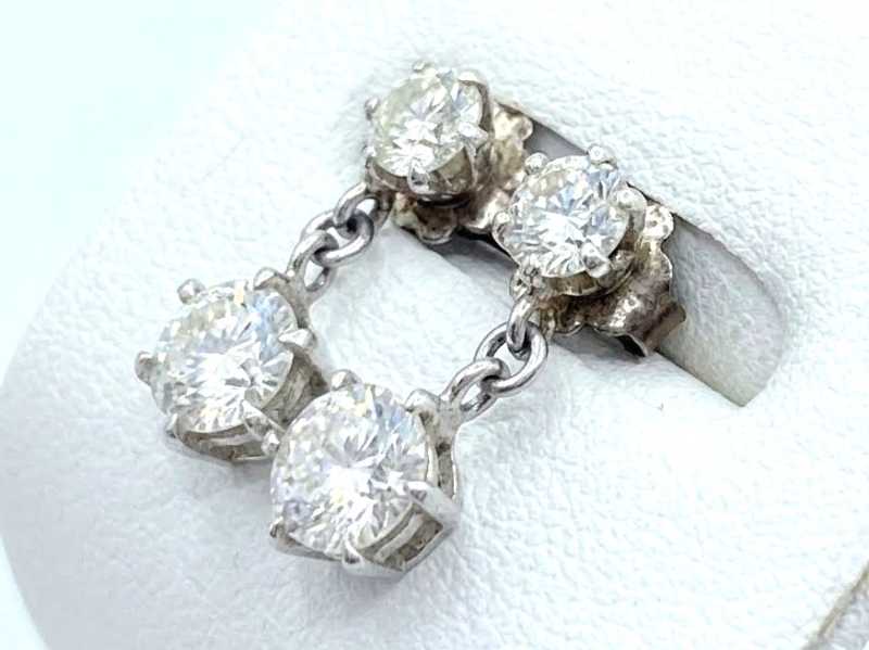 ダイヤモンド買取 プラチナ台 ダイヤモンド 0.28ct 0.59ct 0.28ct 0.59ct ドロップ ピアス