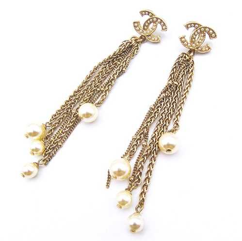 シャネル買取　ココマークドロップパールピアス　A19C