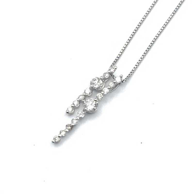 金買取 ネックレス K18WG ダイヤモンド 1.5ct