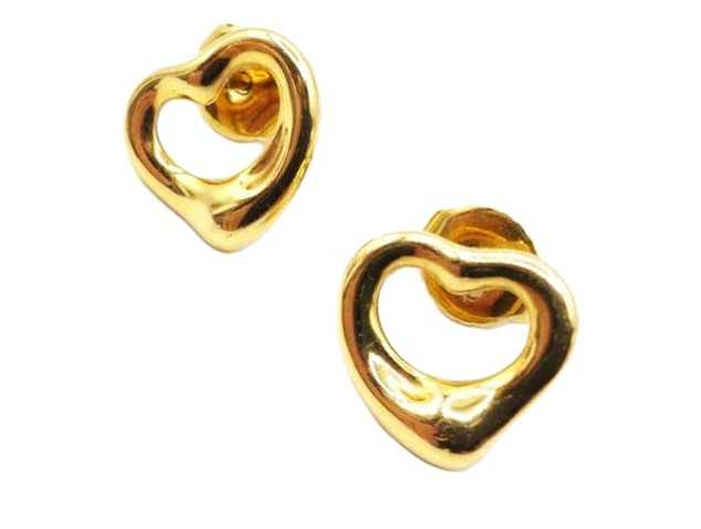 750YG オープンハート ピアス