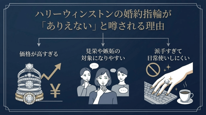 ハリーウィンストンの婚約指輪が「ありえない」と噂される理由