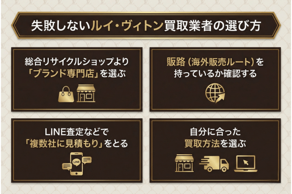 失敗しないルイ・ヴィトン買取業者の選び方