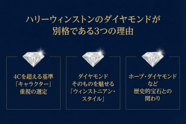 ハリーウィンストンのダイヤモンドが別格である3つの理由