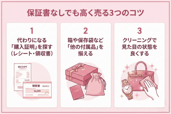 保証書なしでも高く売る3つのコツ