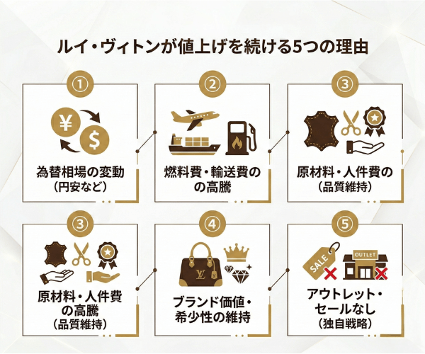 ルイ・ヴィトンが値上げを続ける5つの理由