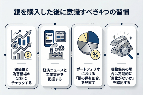 銀を購入した後に意識すべき4つの習慣