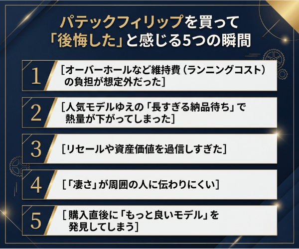 パテックフィリップを買って「後悔した」と感じる5つの瞬間