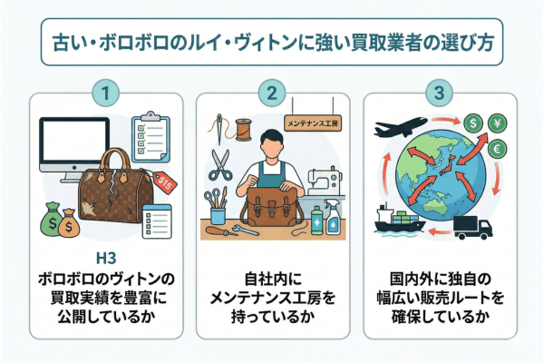 古い・ボロボロのルイ・ヴィトンに強い買取業者の選び方